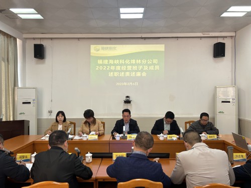 海峽科化烽林分公司召開2022年度經(jīng)營班子及成員述職述責(zé)述廉會(huì)1.jpg